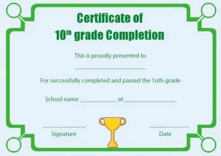 Grade certificate
