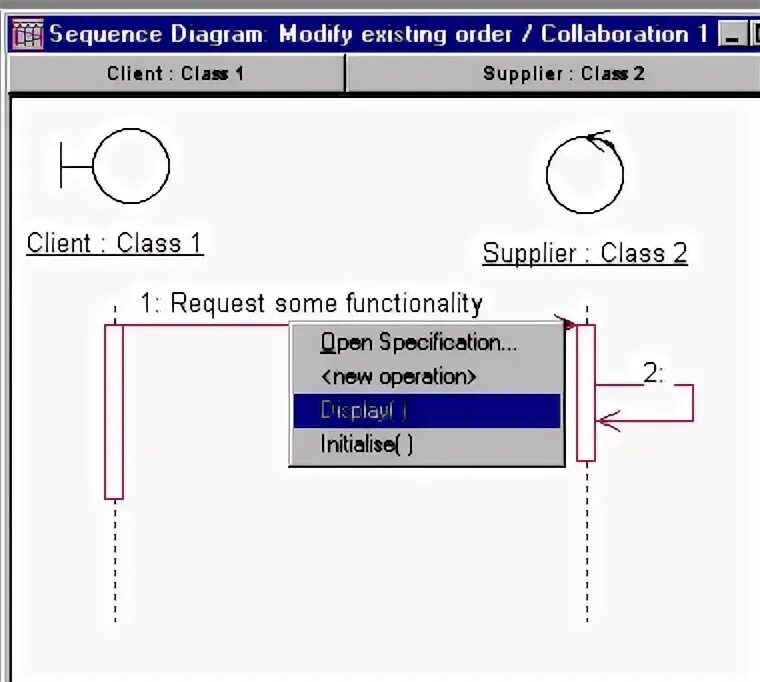 Диаграмма последовательности Rational Rose. Headings and Notes diagram.