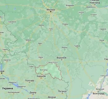 Где находится белгород и курск на карте