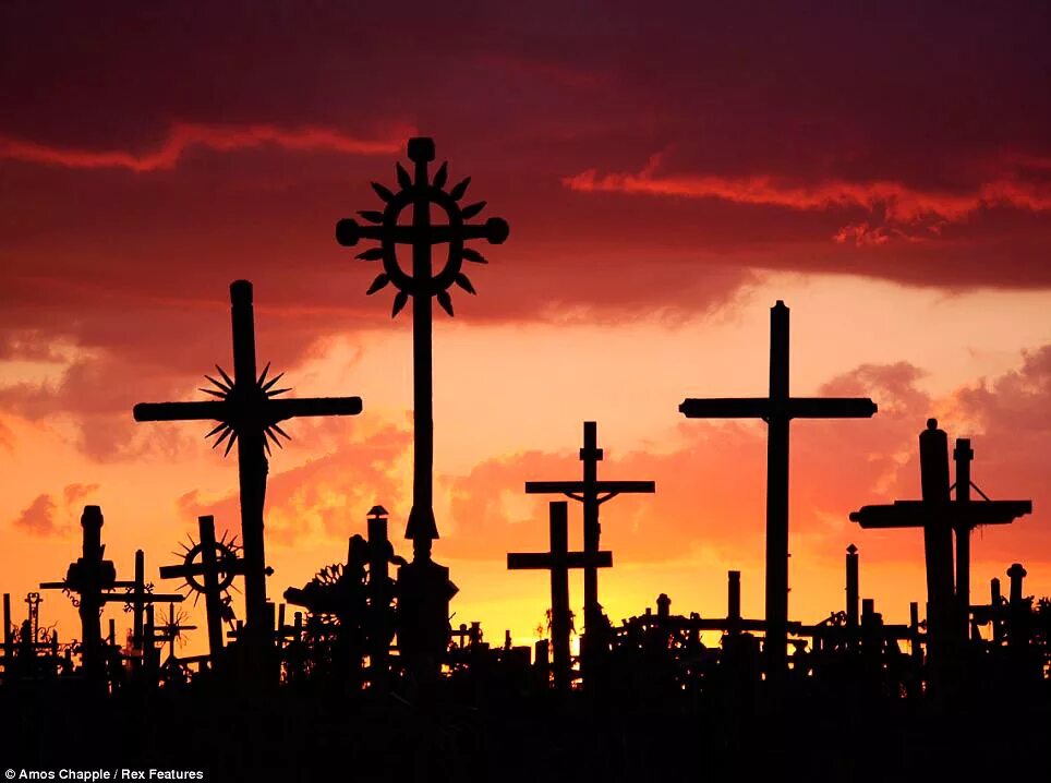 Кресты город. 19. гора крестов (hill of crosses), литва. гора крестов шауляй. кресты в литве. гора крестов ночью.