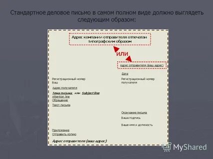 Стандартные письма