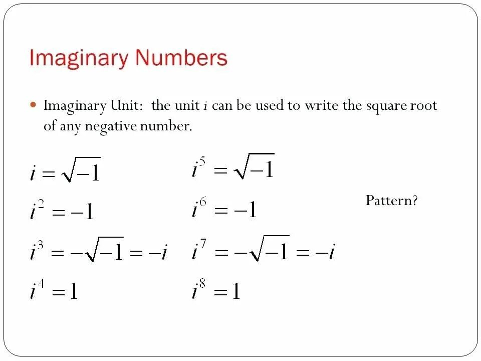 Imaginary number. Imaginary numbers. imaginary unit. square root of a complex number. imaginary i=unit.