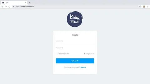 1/ Silakan login ke halaman aplikasi KIRIM.EMAIL di. https://aplikasi.kirim...