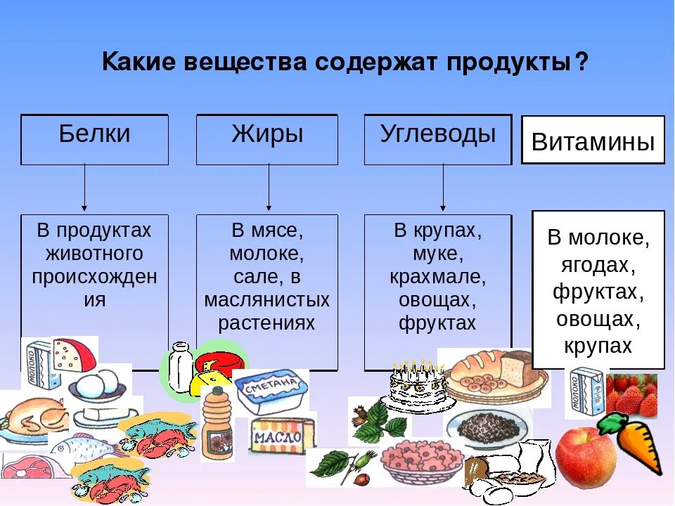 Питание пища пищевые вещества. Пищевые вещества в основных продуктах питания. Питательные вещества в продуктах питания. Пища состоит белки жиры углеводы. Пища и питательные вещества.