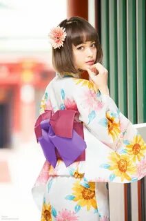 Tina Tamaki #yukata Cute kimonos, Japanese traditional dress, Yukata.