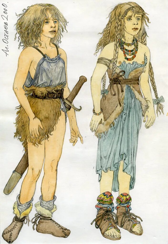 Какая была первая одежда. Первая одежда. Одежда первобытных людей. Одежда первобытного человека для детей. Костюмы древних людей.