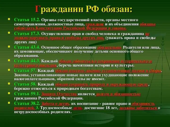 Россия в мире статья. Статья о правах человека. Обязывающие статьи. Гражданин обязан статьи. Статья Пава и обязанности человека.