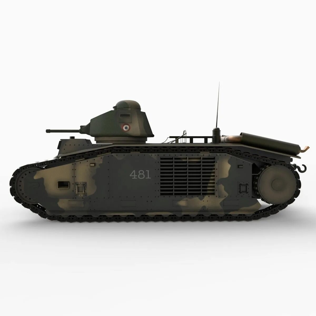 Short chars. Б1 танк. Char d3. B1 bitr. Char b1 3d model.