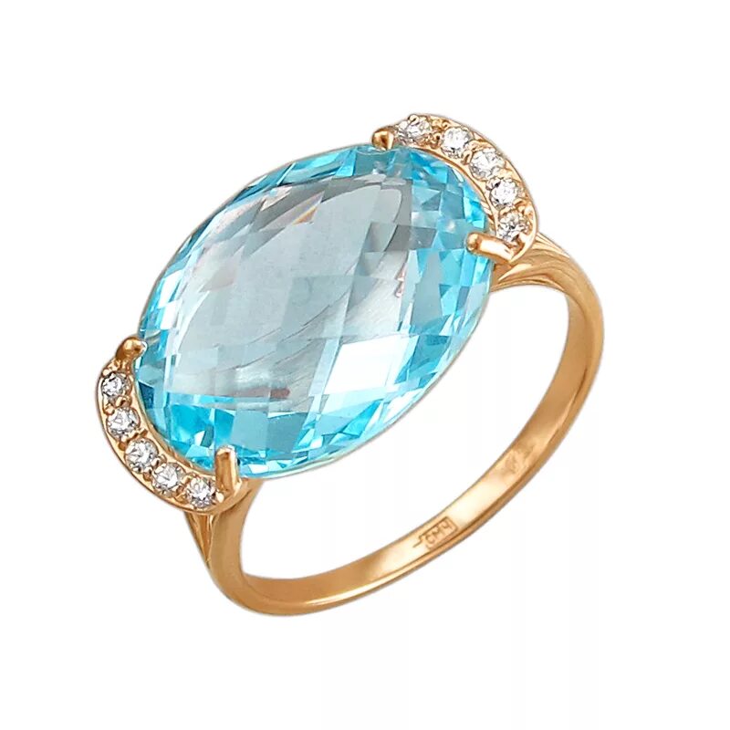 Blue Spinel Ring 10x5mm Marquise with 3mm Round White Topaz Etsy