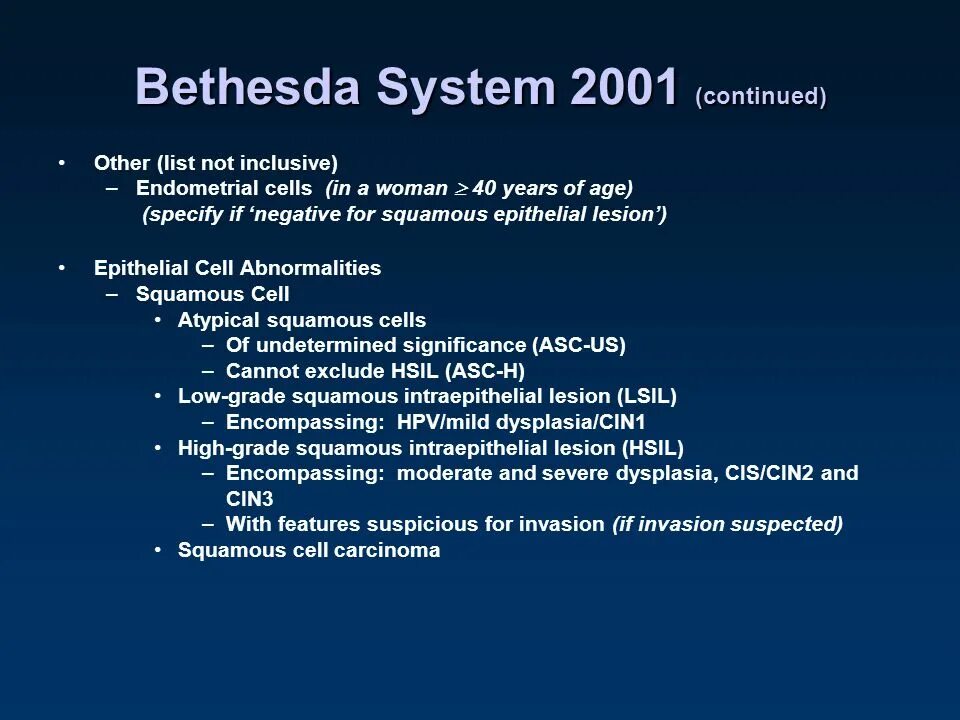 The bethesda system