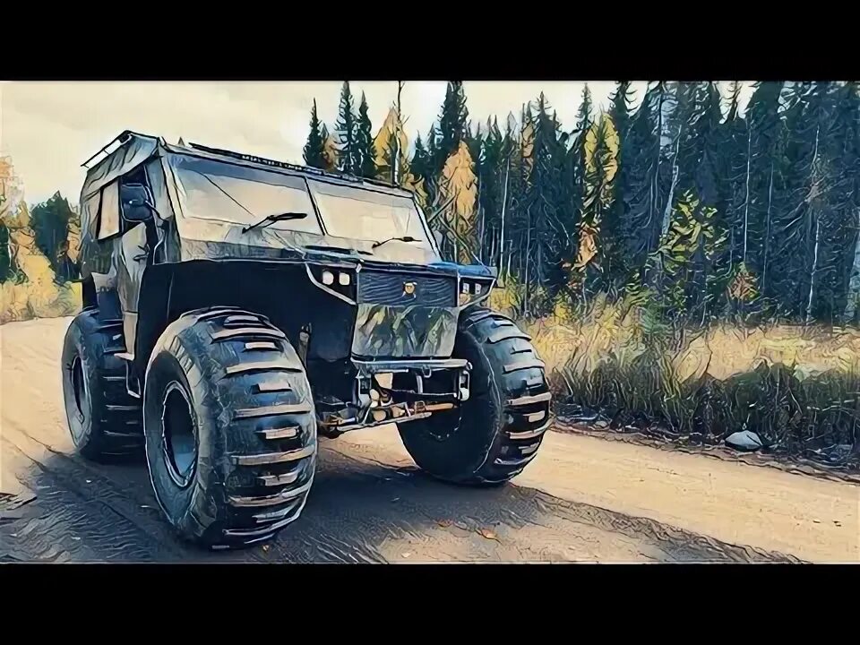 Лютый угар на болотоходе в лесу