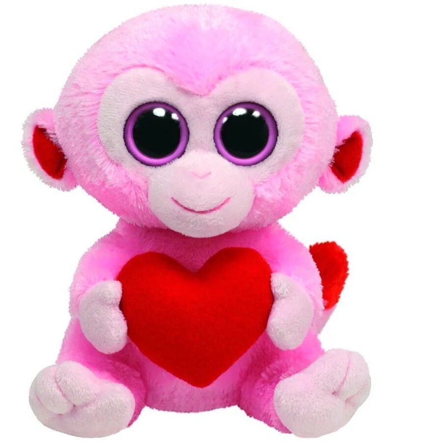 Розовая обезьяна. Мягкая игрушка ty Beanie Boos обезьянка Ruby 33 см. Мягкая игрушка розовая обезьянка. Ty игрушка розовый.