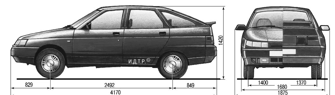 Габариты автомобиля ВАЗ 2111. Ширина автомобиля ВАЗ 2111. Габариты ВАЗ 2112 хэтчбек. Габариты автомобиля ВАЗ 2110.