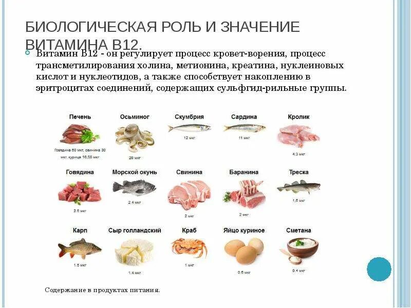 Витамин в6 в12 в каких продуктах содержится. Витамин б12 функции в организме. роль витамина б12. витамин b12 роль в организме. витамин в12 функции в организме.
