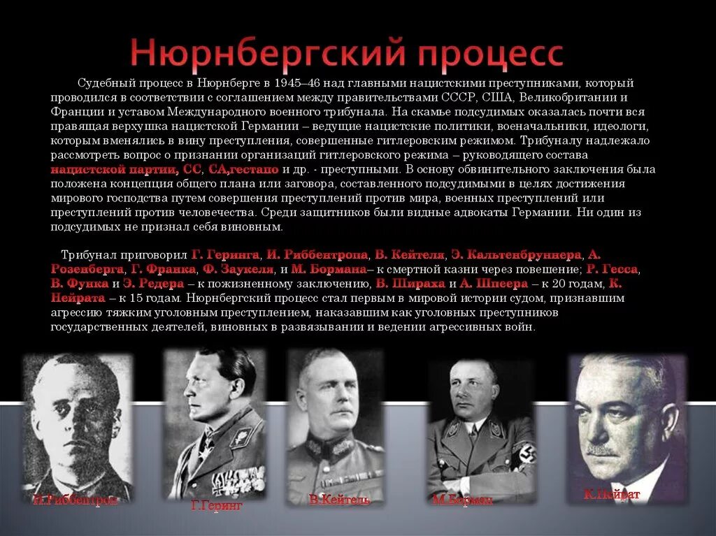 Нюрнбергский процесс сценарий мероприятия в школе. Нюрнбергский процесс (20 ноября 1945г. – 1 октября 1946г.). нюрнбергский процесс 1945 состав. : нюрнбергскому процессу 1945 – 1946 гг.,. нюрнбергскому процессу 75.