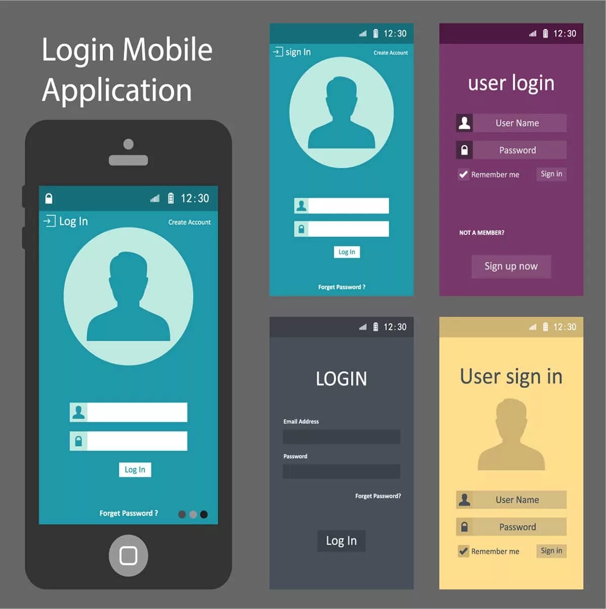 Login application. Макет мобильного приложения. Интерфейс мобильного приложения. Макет интерфейса мобильного приложения. Макет дизайна мобильного приложения.