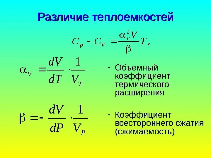 Формулы объемного расширения. Коэффициент объёмного теплового расширения формула. Коэффициент объемного сжатия. Коэффициент объемного сжатия жидкости. Коэффициент сжатия формула.