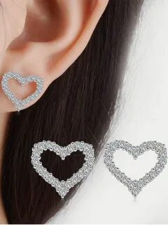 Сережки сердечки