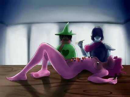 shintei, kris (deltarune), ralsei, susie (deltarune), deltarune, 1girls, 2b...