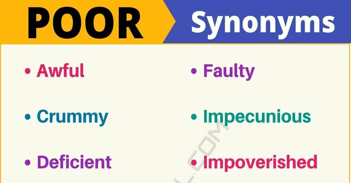 Poor перевод с английского. Poor synonyms. Poor синонимы. Also synonyms. Bad synonyms.