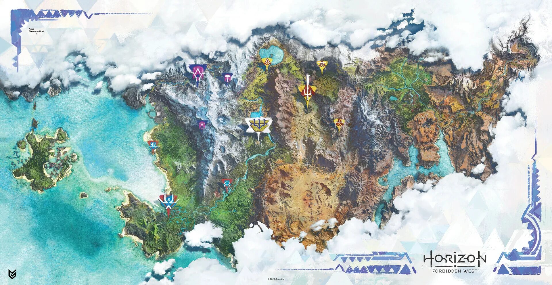 Horizon forbidden west карта. Horizon forbidden west карта