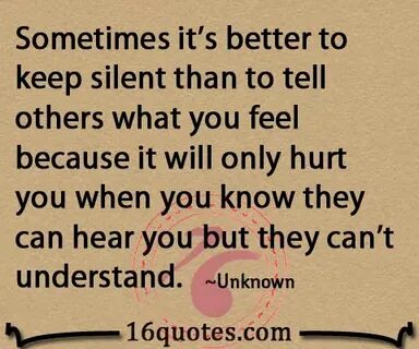 Keeping silent