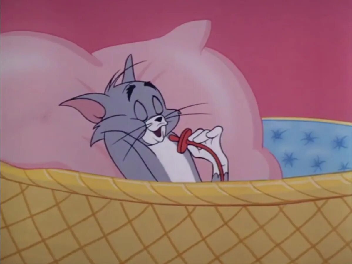Sleeping tom. Том и Джерри неизлечимый мышонок. Джерри обижает Тома.