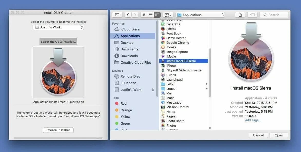 Install disk creator. Macos sierra 10.12 usb. install disk creator mac os. image capture mac os.