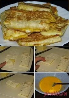 Быстрый завтрак лаваш сыр колбаса