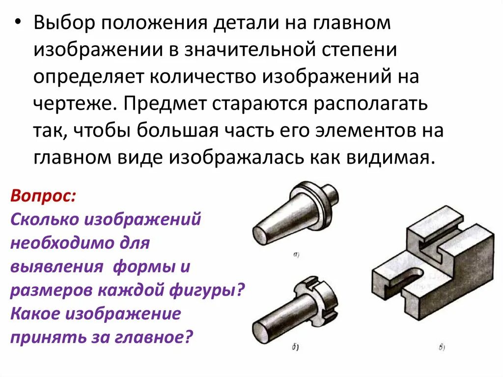 Главное изображение. Главное изображение детали. Главный вид детали. Главное изображение детали на чертеже.