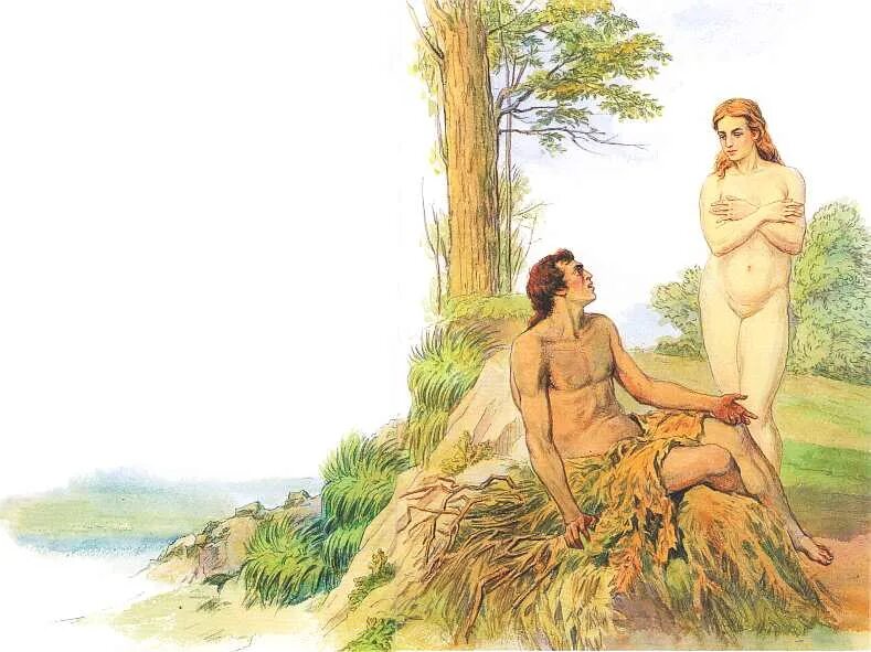 Порно Рисунки Адама И Евы