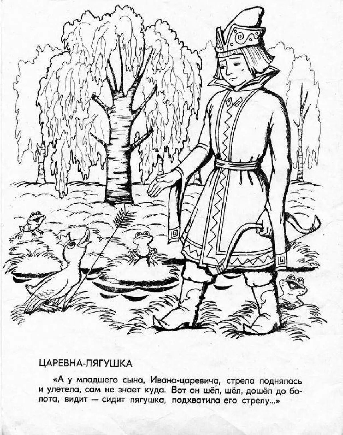 Царевич раскраска. Раскраска. Царевна-лягушка. Раскраска к сказке Царевна лягушка. Рисунок к сказке Царевна лягушка.