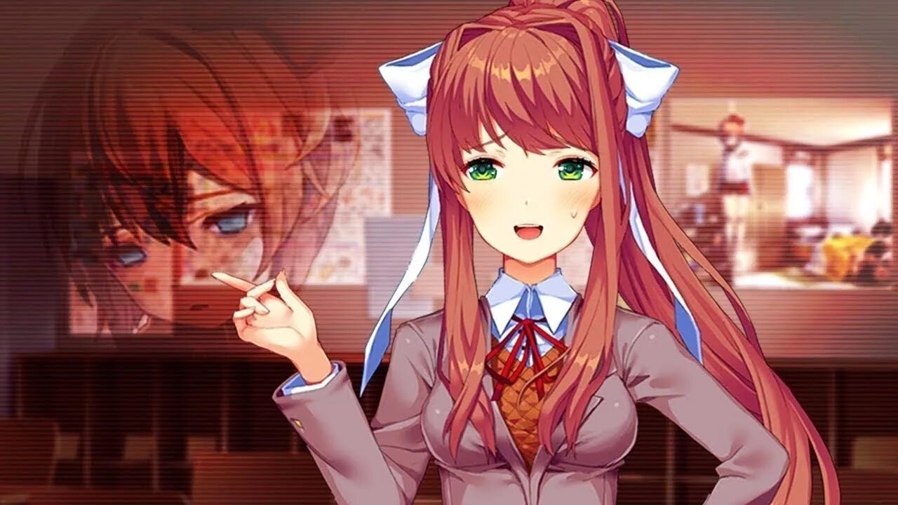 Концовка доки доки литературный. Monica DDLC.