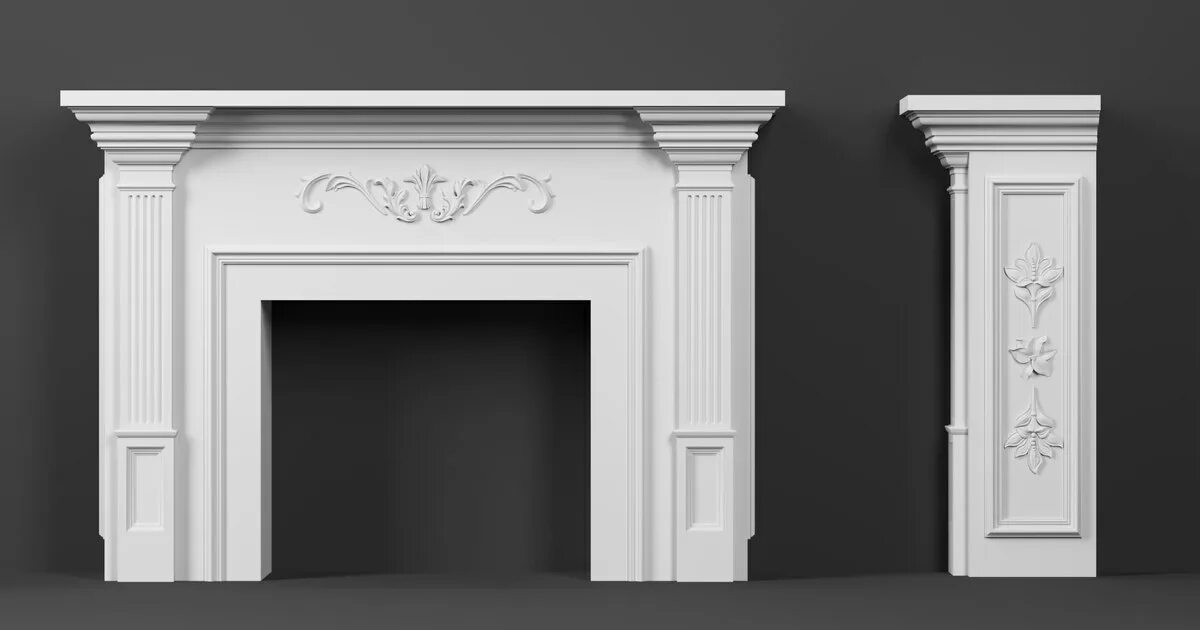 Гипсовый портал. Камин из лепнины. Каминный портал из гипса. Колонны для камина. Лепной декоративные на камин.