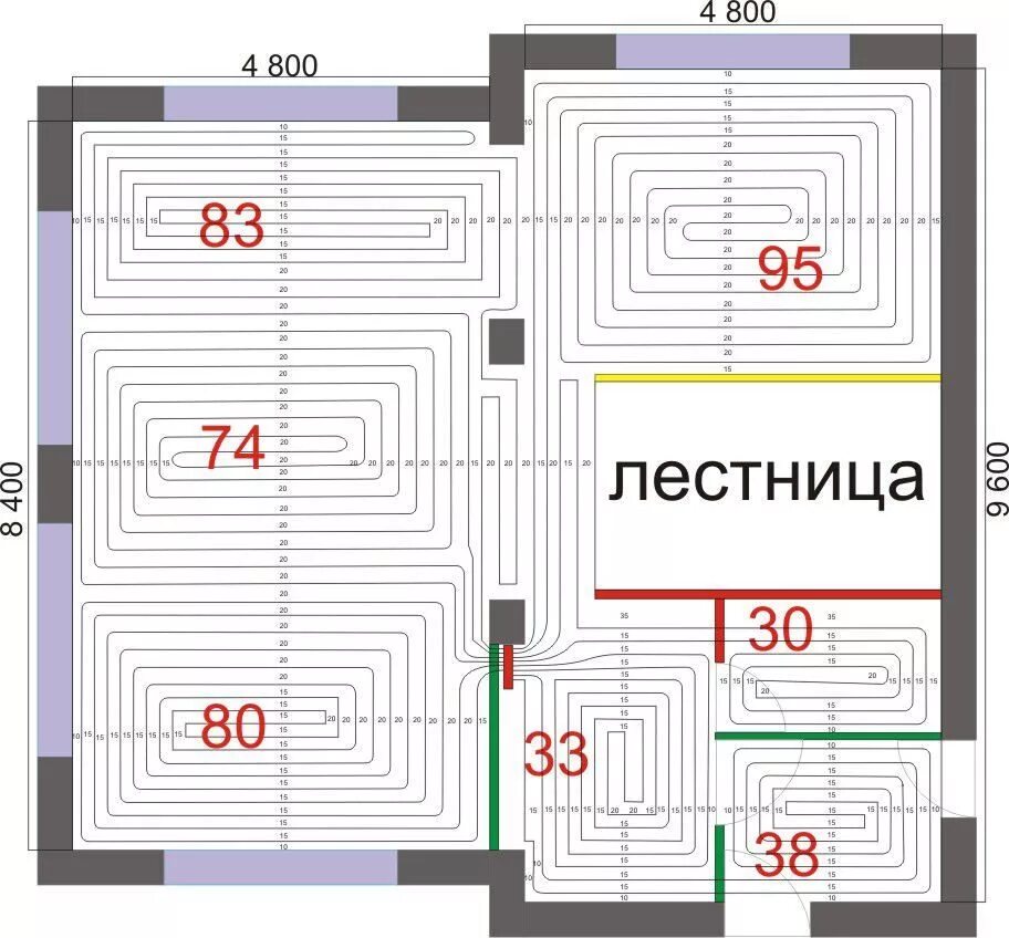 Рассчитать площадь теплого пола. Таблица расчета теплого пола водяного. Длина контура трубопровода теплого водяного пола. Максимальная длина теплого пола 1 контура. Максимальная длина 1 контура теплого пола 16 мм.