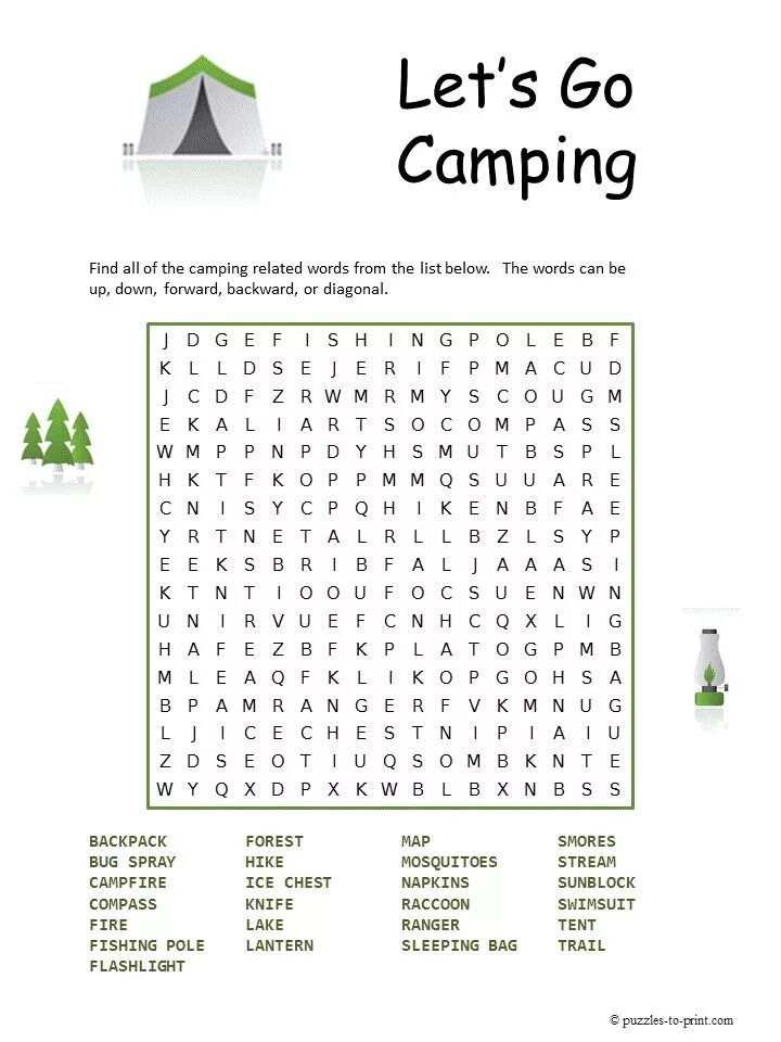 Questions about camps. Английские слова на тему Camping. Camping Wordsearch for Kids. Words Camping задание. Упражнения по теме Summer Camp.