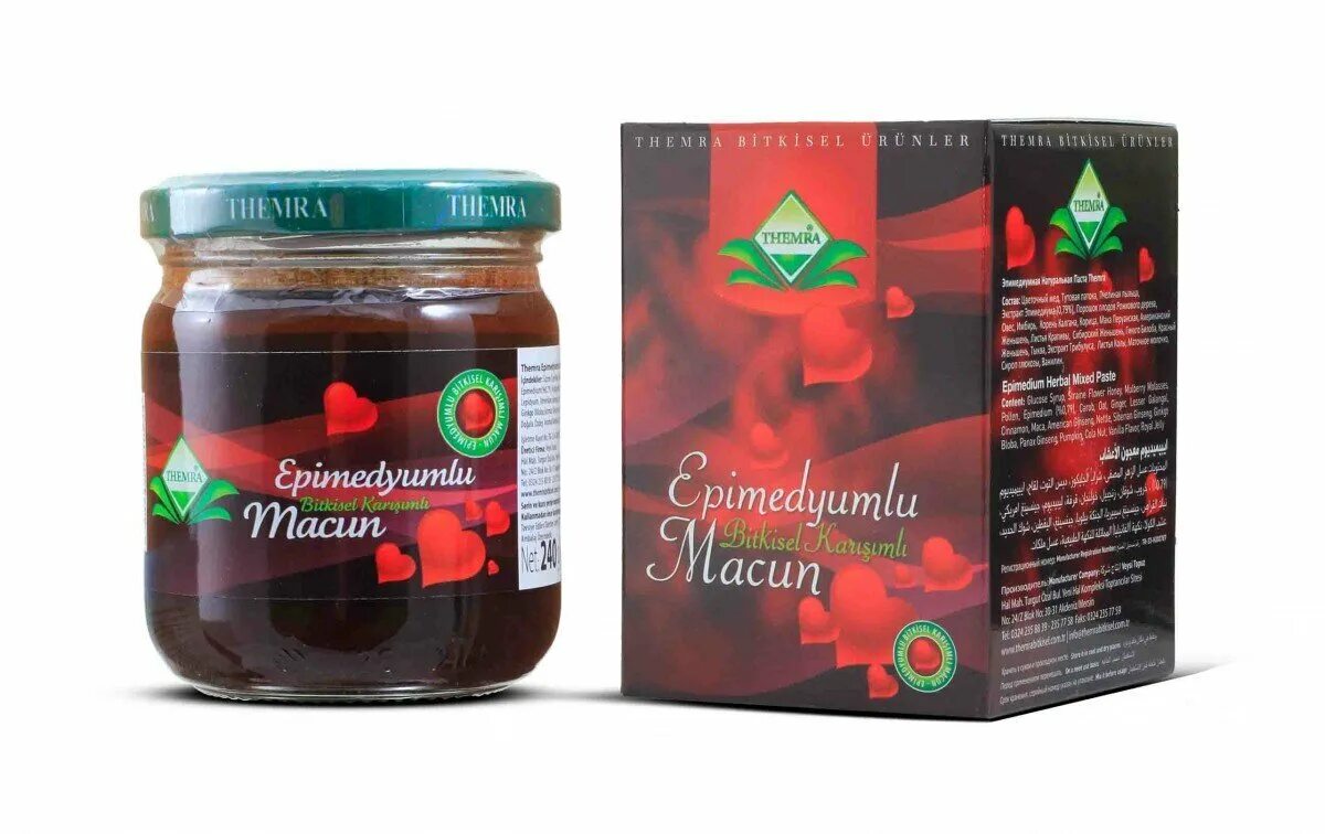 Эпедиумная паста для мужчин. Эпедиумная паста для мужчин. Эпедиумная паста для мужчин. Эпимедиумная паста themra epimedyumlu macun афродизиак, 240 г. Эпедиумная паста для мужчин.