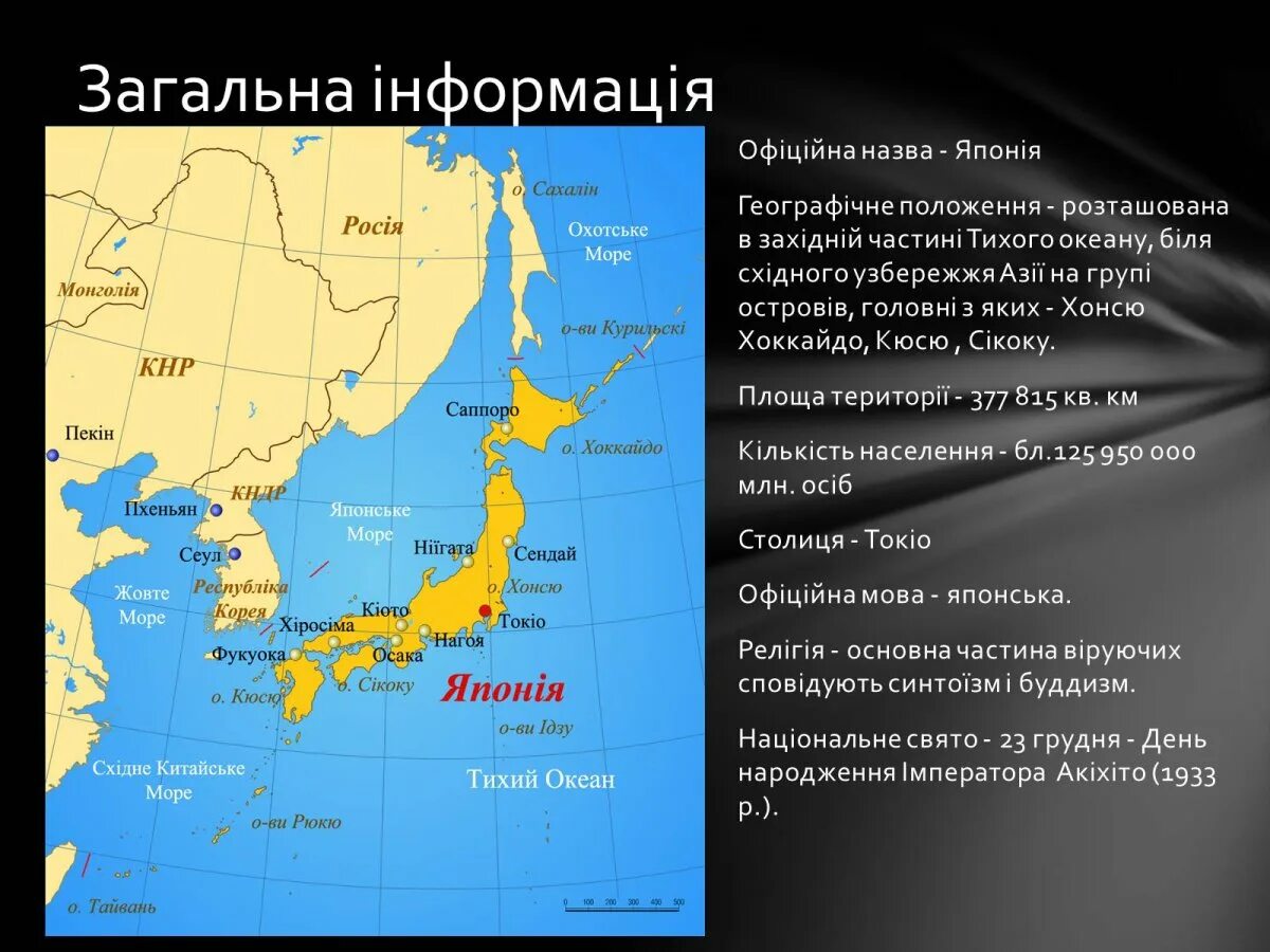 Крупные острова японии