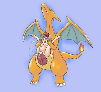 charizard, elaine (pokemon), pokemon (species), 1girls, ahe gao, big penis,...