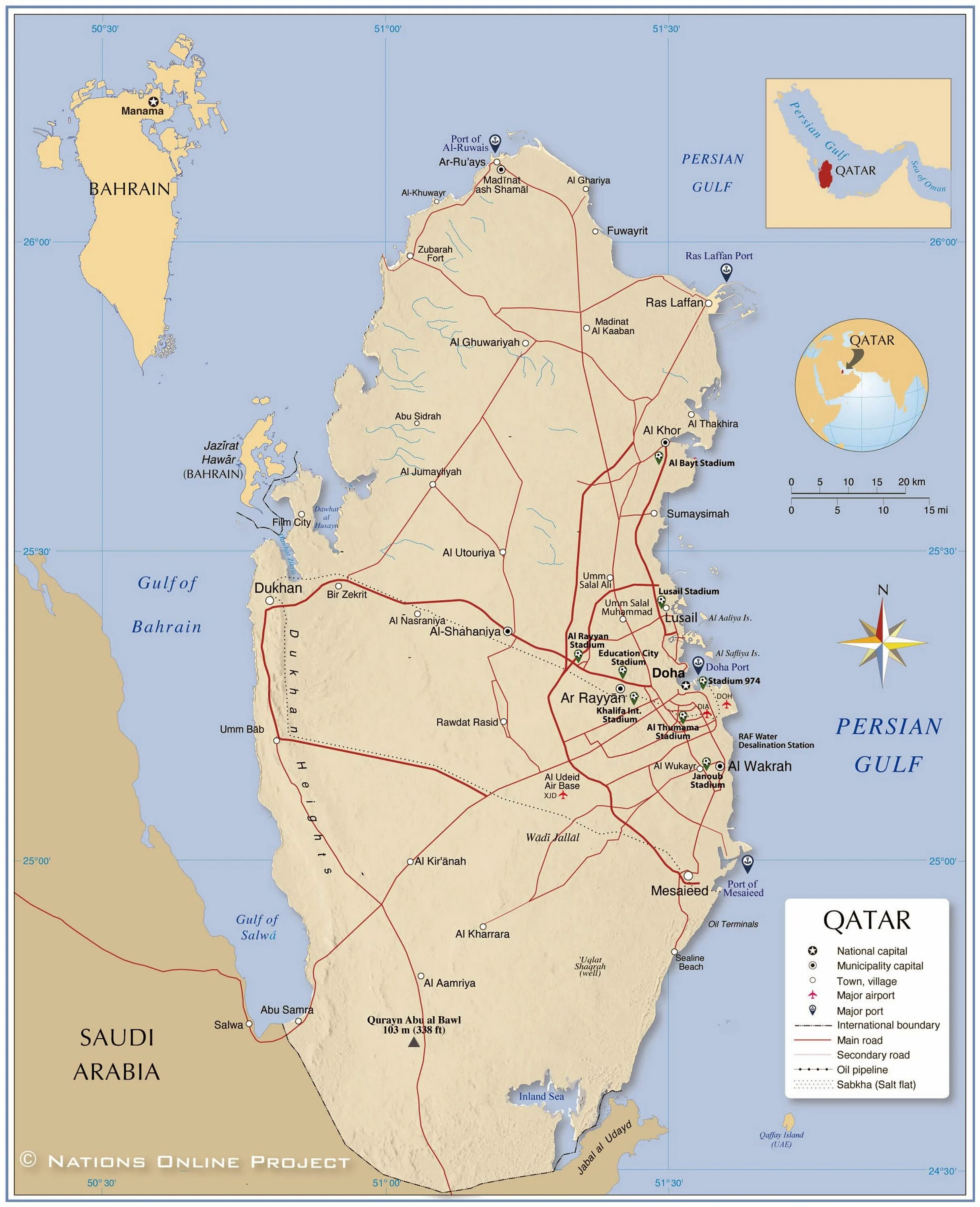 Страна доха где находится. Доха Катар на карте. Государство Катар на карте. Катар физическая карта.