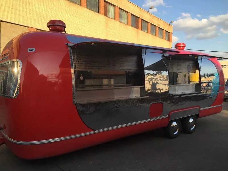 Прицеп о2 модель 8054-0000010 фудтрак v8. Фудтрак Airstream. Airstream Red фуд трак. Автодом фудтрак. Купить фудтрак на колесах бу