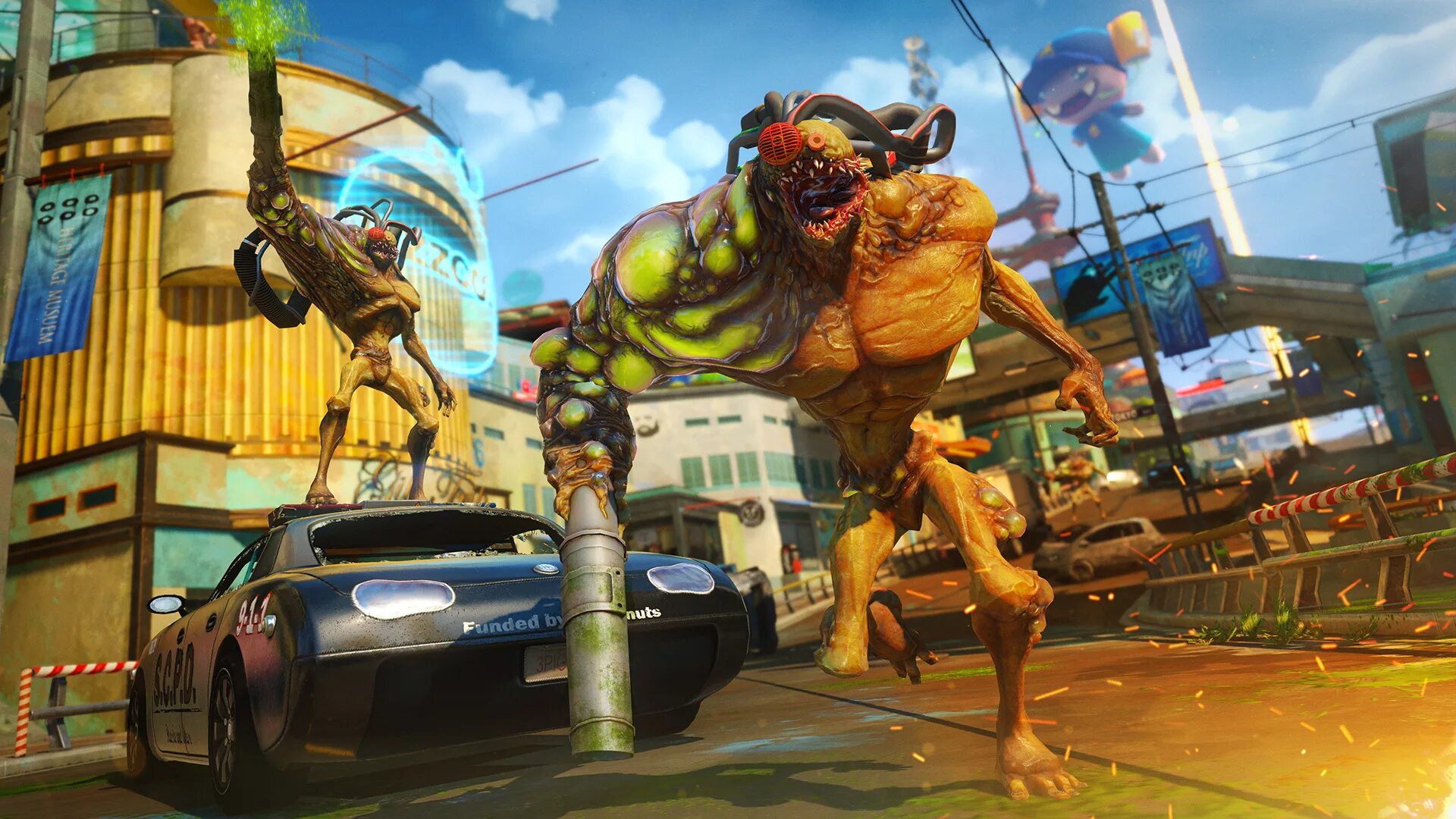 Игру как стать монстром. Игра Sunset Overdrive. Sunset Overdrive Xbox one. Sunset Overdrive Скриншоты. Sunset Overdrive 2.