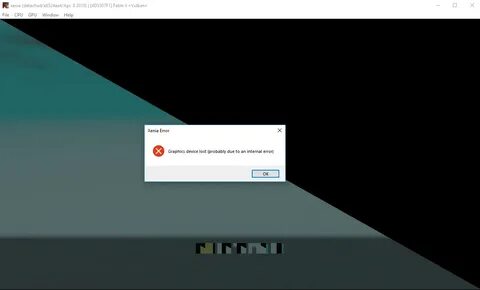 Invalid device error