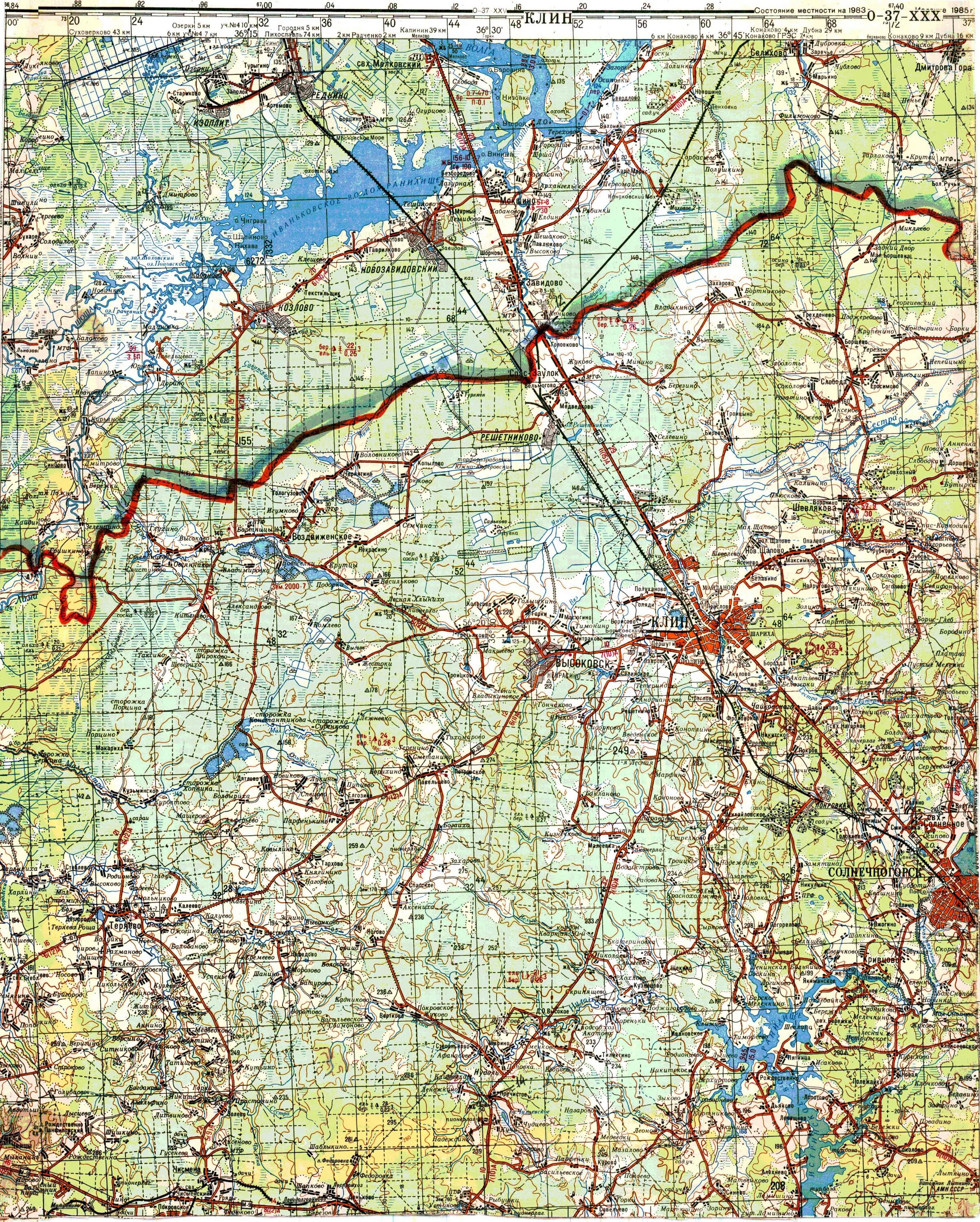 Клинская область на карте
