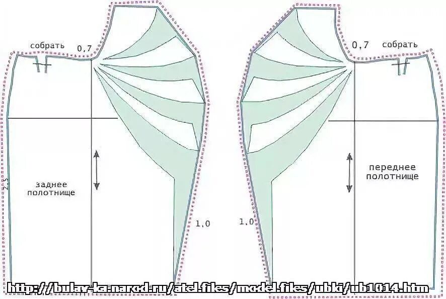 Выкройка платья со сборкой Peasant Blouse Sewing Pattern #5418