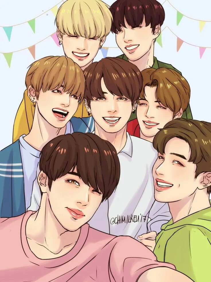 Bts fan. БТС Фанарт. БТС арт. BTS Art вместе. Картина БТС.