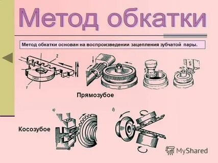 Нарезание зубчатых колес методом обкатки