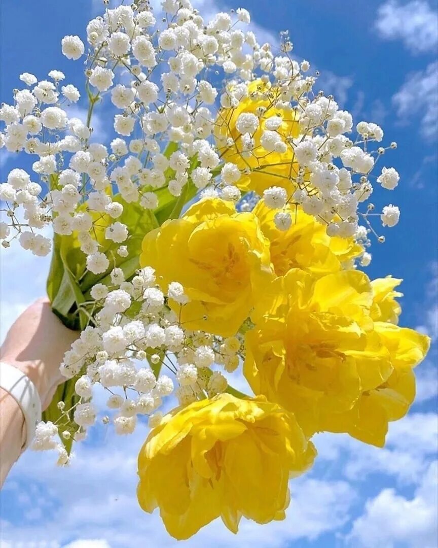 Добрый день и хорошего настроения весенние позитивные. Весенние цветы. Весенний букетик на счастье.