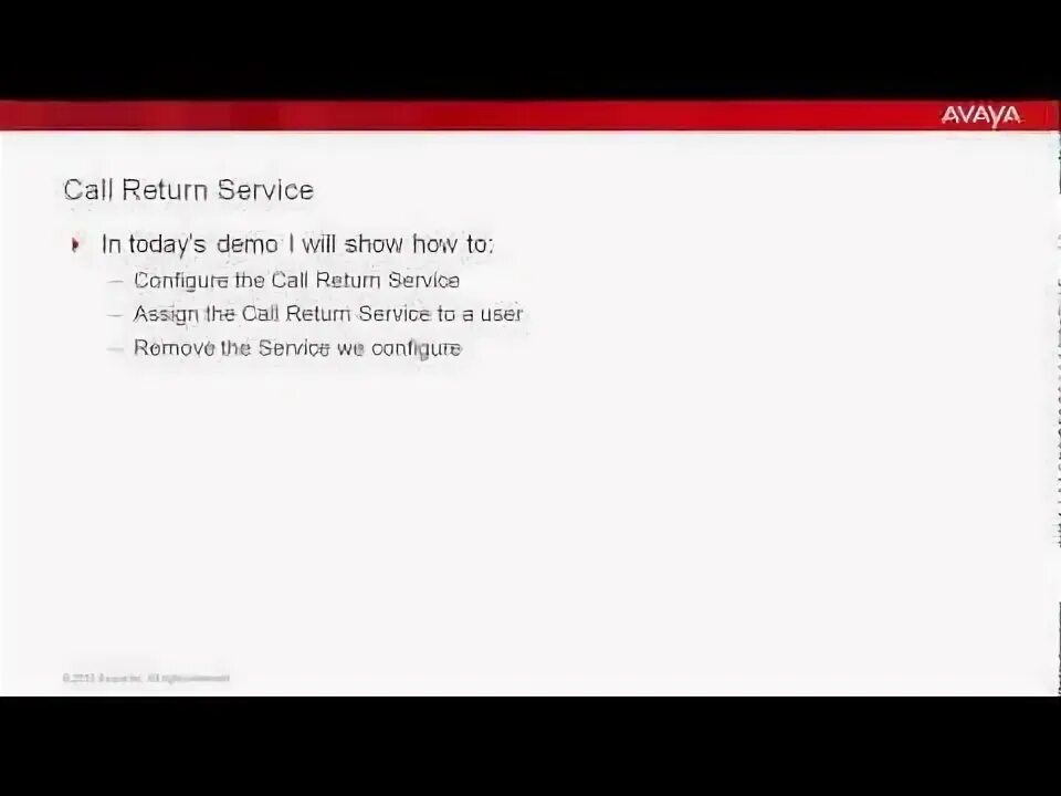 Return call