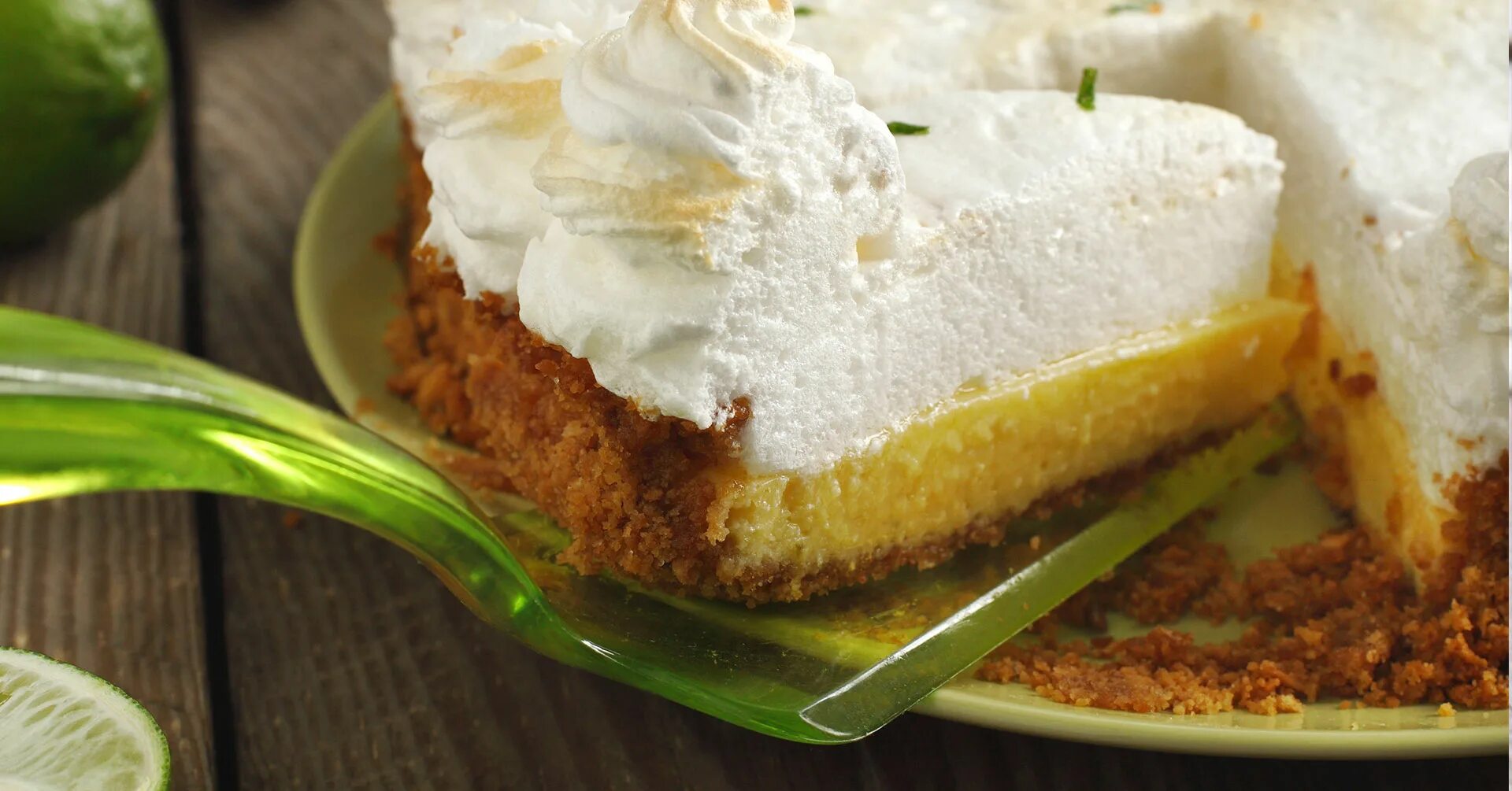 Tarta de lima y merengue sin lactosa (key lime pie) Receta Tarta de lima, Lubina